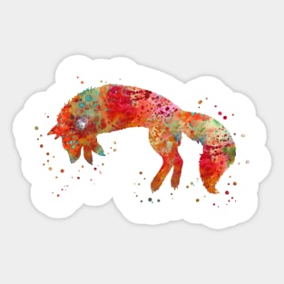 Jumping fox Sticker